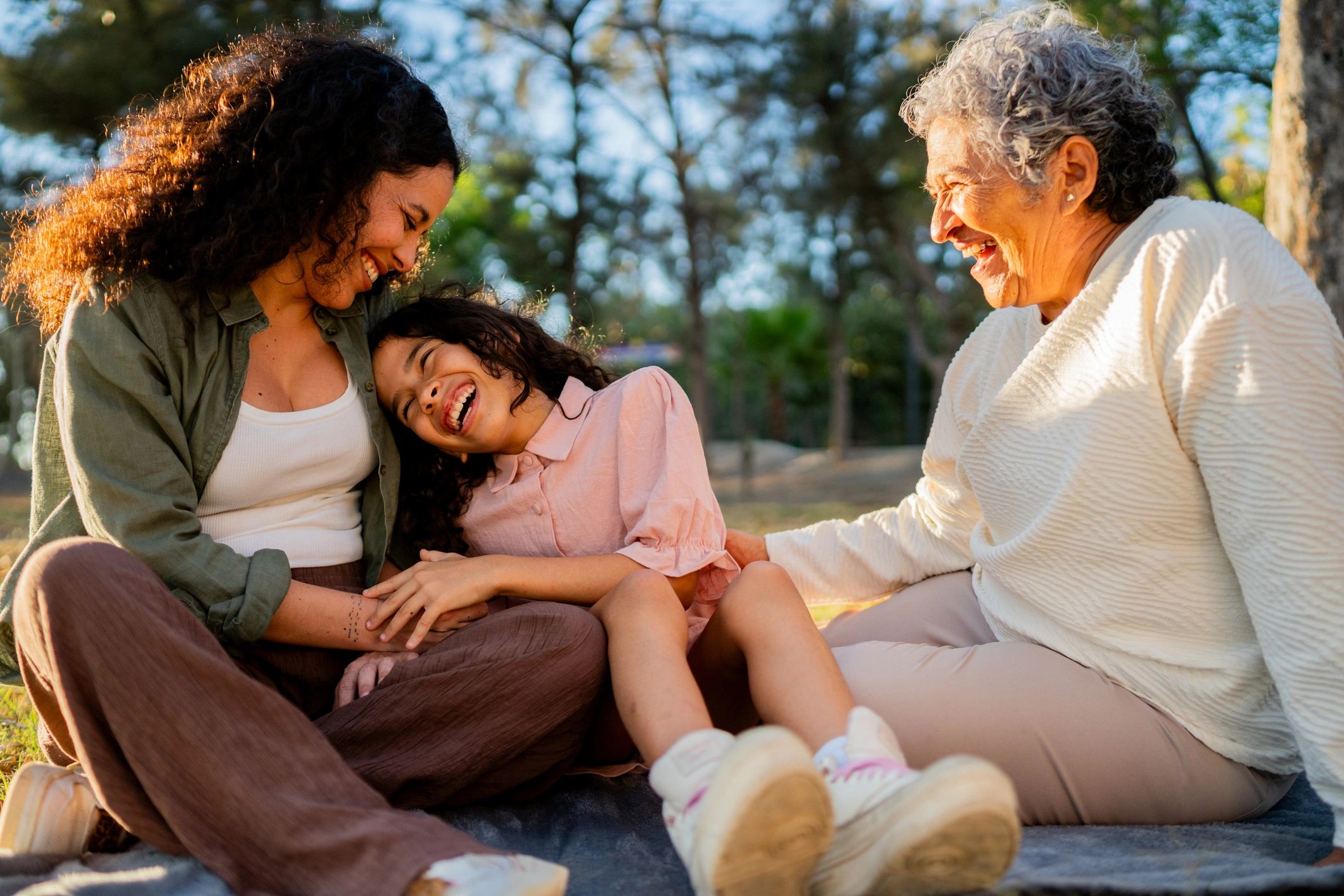 Senior women friends laughing together
